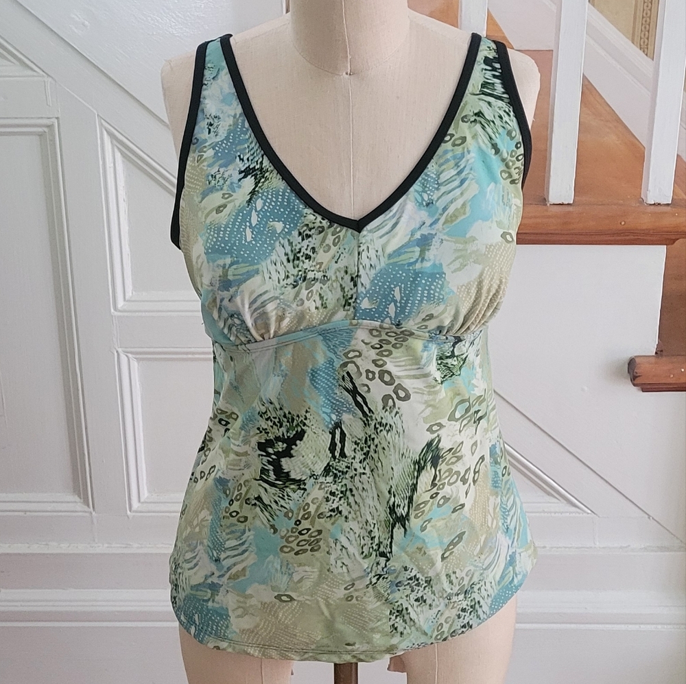 YOUR BEST LOOK Tropical Tankini Top Size 8 Excellent Condition